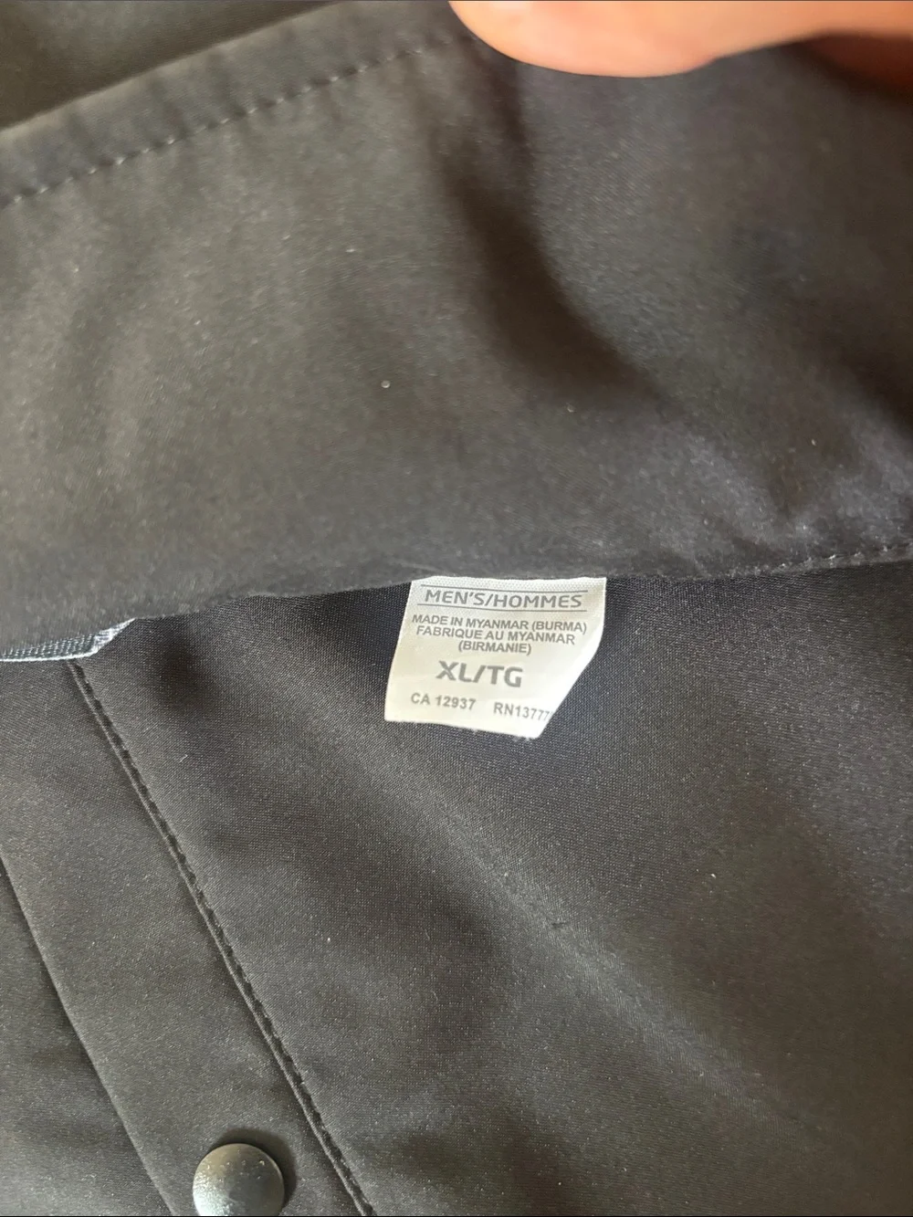 Men's Black Full-Zip Jacket XL
